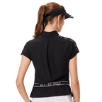 BLKTEE女對開襟造型短袖(黑色)