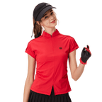 BLKTEE女對開襟造型短袖(紅色)