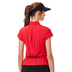 BLKTEE女對開襟造型短袖(紅色)