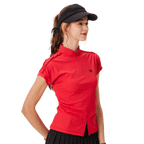 BLKTEE女對開襟造型短袖(紅色)