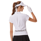 BLKTEE女對開襟造型短袖(白色)