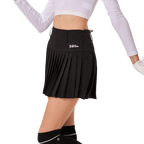 BLKTEE高腰百褶短裙(黑色)