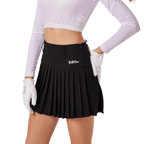 BLKTEE高腰百褶短裙(黑色)