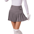 BLKTEE高腰百褶短裙(灰色)