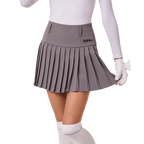 BLKTEE高腰百褶短裙(灰色)