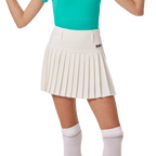 高腰百褶短裙(白色)