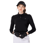 Baju Golf Lengan Panjang Premium Fit Slim Fit Wanita BLKTEE (Hitam)
