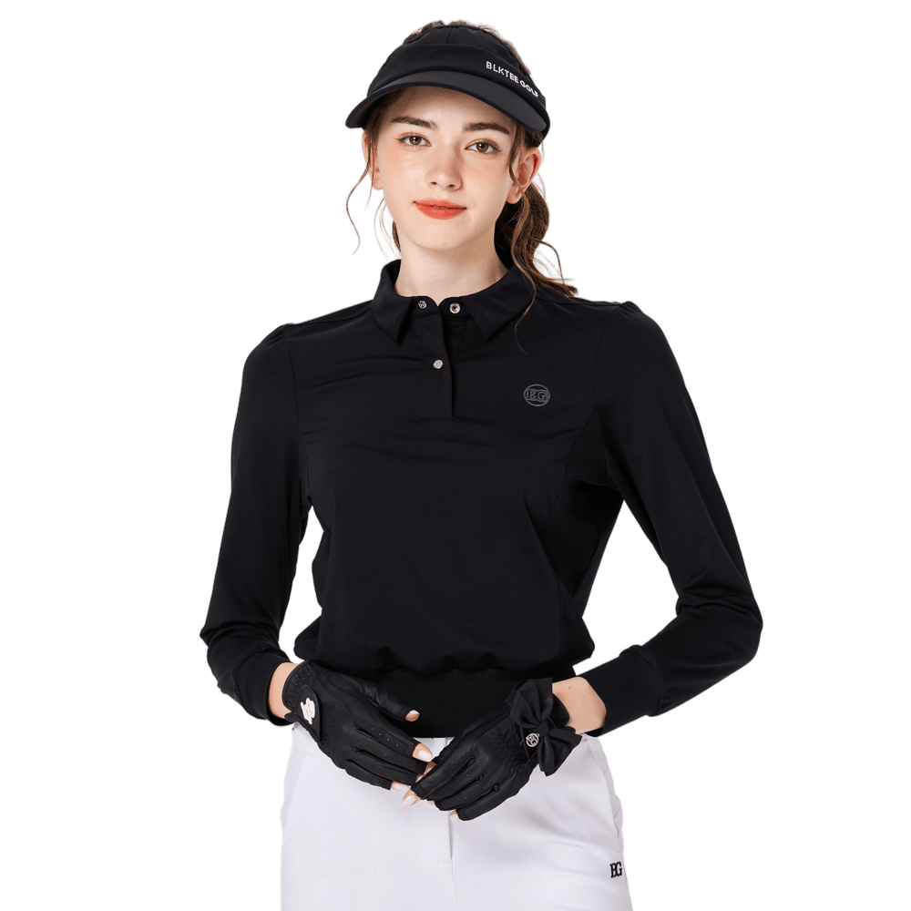 BLKTEE女精品收腰高爾夫長袖(黑色)