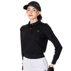 Baju Golf Lengan Panjang Premium Fit Slim Fit Wanita BLKTEE (Hitam)