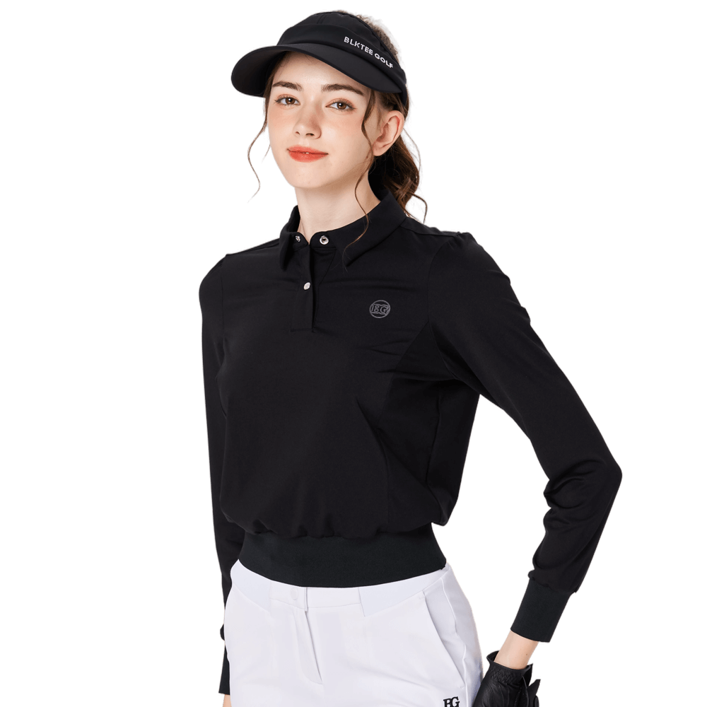 BLKTEE女精品收腰高爾夫長袖(黑色)