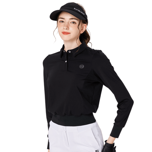 BLKTEE女精品收腰高爾夫長袖(黑色)