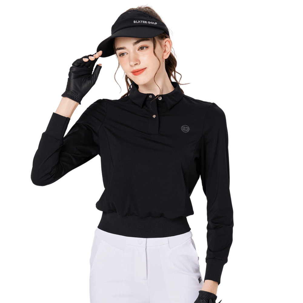 BLKTEE女精品收腰高爾夫長袖(黑色)
