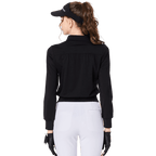 Baju Golf Lengan Panjang Premium Fit Slim Fit Wanita BLKTEE (Hitam)