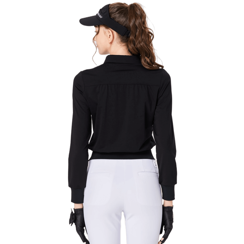 BLKTEE女精品收腰高爾夫長袖(黑色)