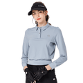 BLKTEE女精品收腰高爾夫長袖(霧霾藍)