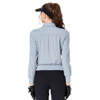 BLKTEE女精品收腰高爾夫長袖(霧霾藍)