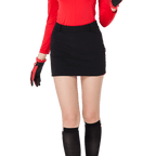 Skirt Mini Berwarna Golf BLKTEE Wanita (Hitam)