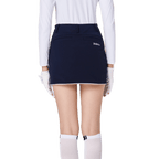 BLKTEE女高爾夫撞色短裙(寶藍)