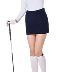 BLKTEE女高爾夫撞色短裙(寶藍)