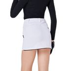 Skirt mini golf berwarna blok wanita (putih)