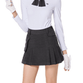 BLKTEE女高爾夫側口袋毛料短裙(花灰)