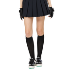BLKTEE女輕薄及膝長筒襪(黑)