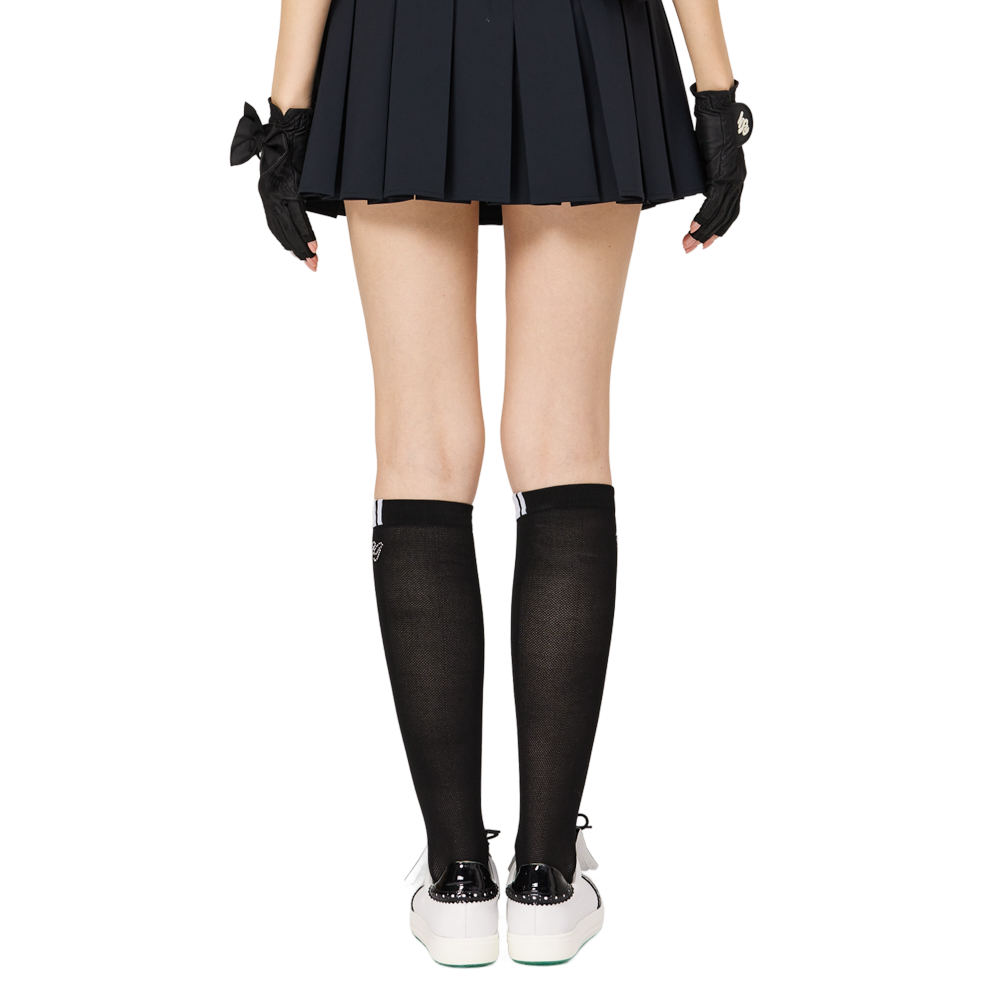 BLKTEE女輕薄及膝長筒襪(黑)
