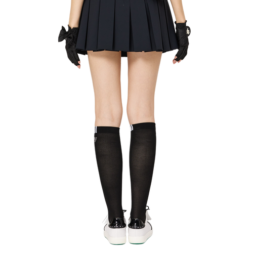 BLKTEE女輕薄及膝長筒襪(黑)