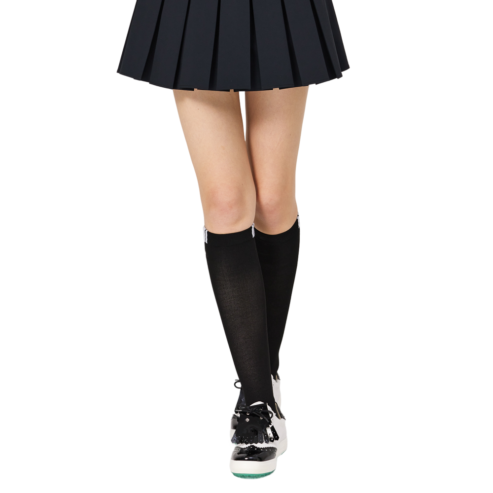 BLKTEE女輕薄及膝長筒襪(黑)