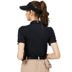 Baju Lengan Pendek Kolar Berzip BLKTEE untuk Wanita (Hitam)