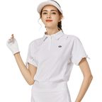 BLKTEE休閑長版寬鬆女短袖上衣(白色)