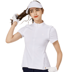 BLKTEE小百褶長版寬鬆女短袖上衣(白色)