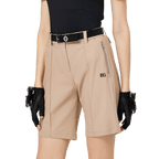 Seluar pendek longgar dan panjang lima suku untuk wanita (khaki)