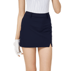 高腰開叉女小包裙(寶藍)