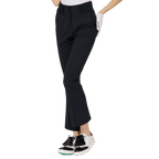 BLKTEE高腰微喇女長褲(黑色)