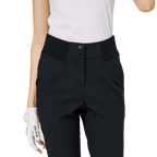 BLKTEE高腰微喇女長褲(黑色)