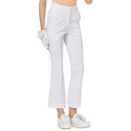 BLKTEE高腰微喇女長褲(白色)