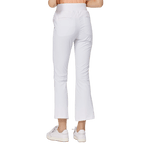 BLKTEE高腰微喇女長褲(白色)