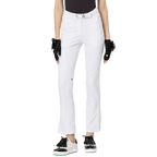 BLKTEE高腰喇叭開叉女長褲(白色)