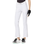 BLKTEE高腰喇叭開叉女長褲(白色)