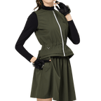 BLKTEE分離式女運動套裙(軍綠色)