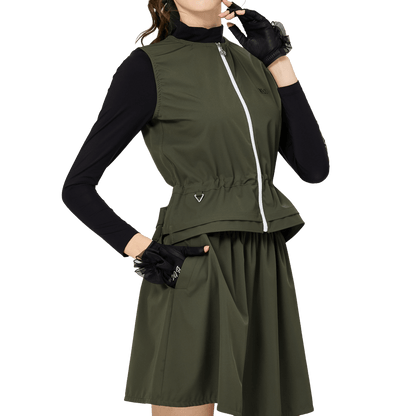 BLKTEE分離式女運動套裙(軍綠色)