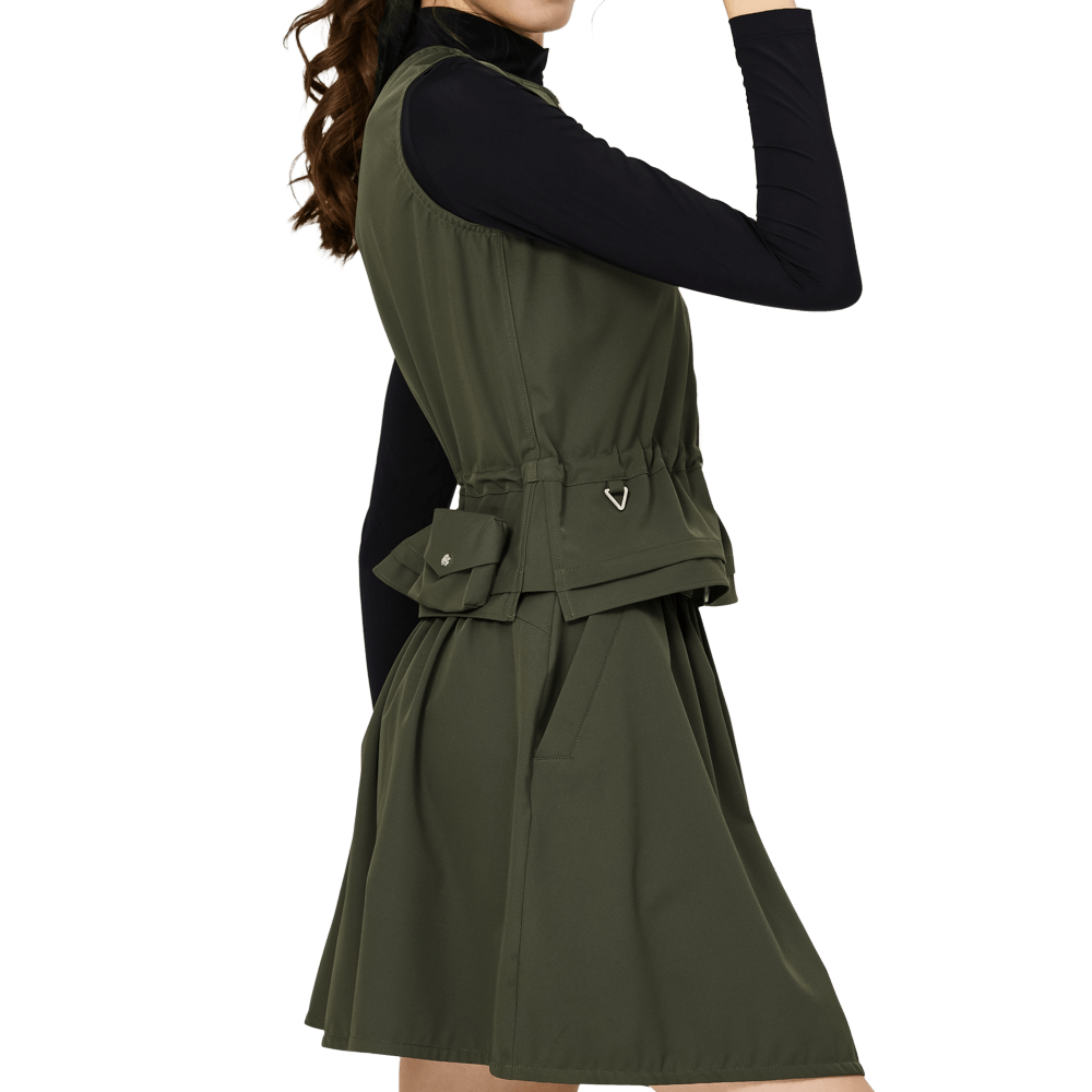 BLKTEE分離式女運動套裙(軍綠色)