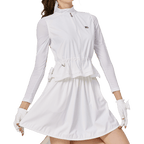 Two-piece women's sports skirt suit (white)