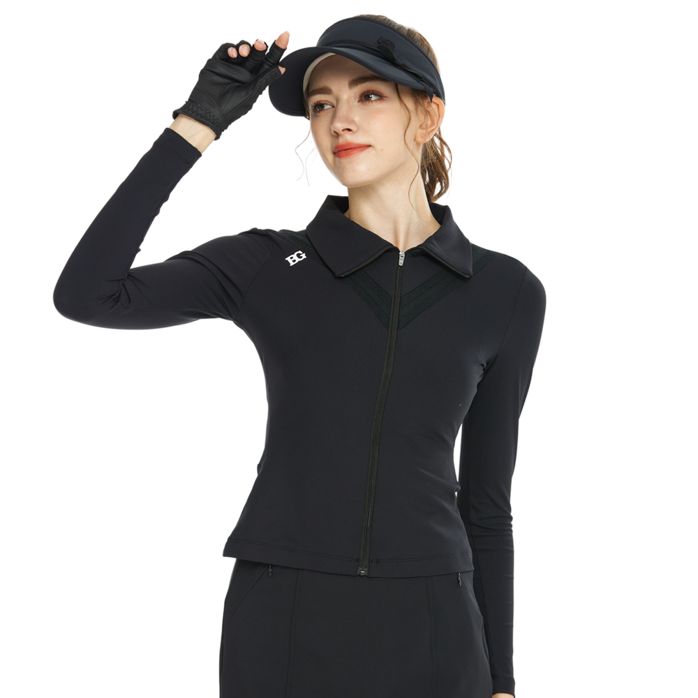 BLKTEE開襟長袖外套(黑)