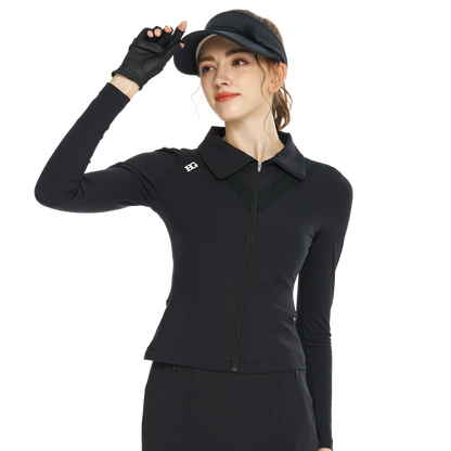 BLKTEE開襟長袖外套(黑)