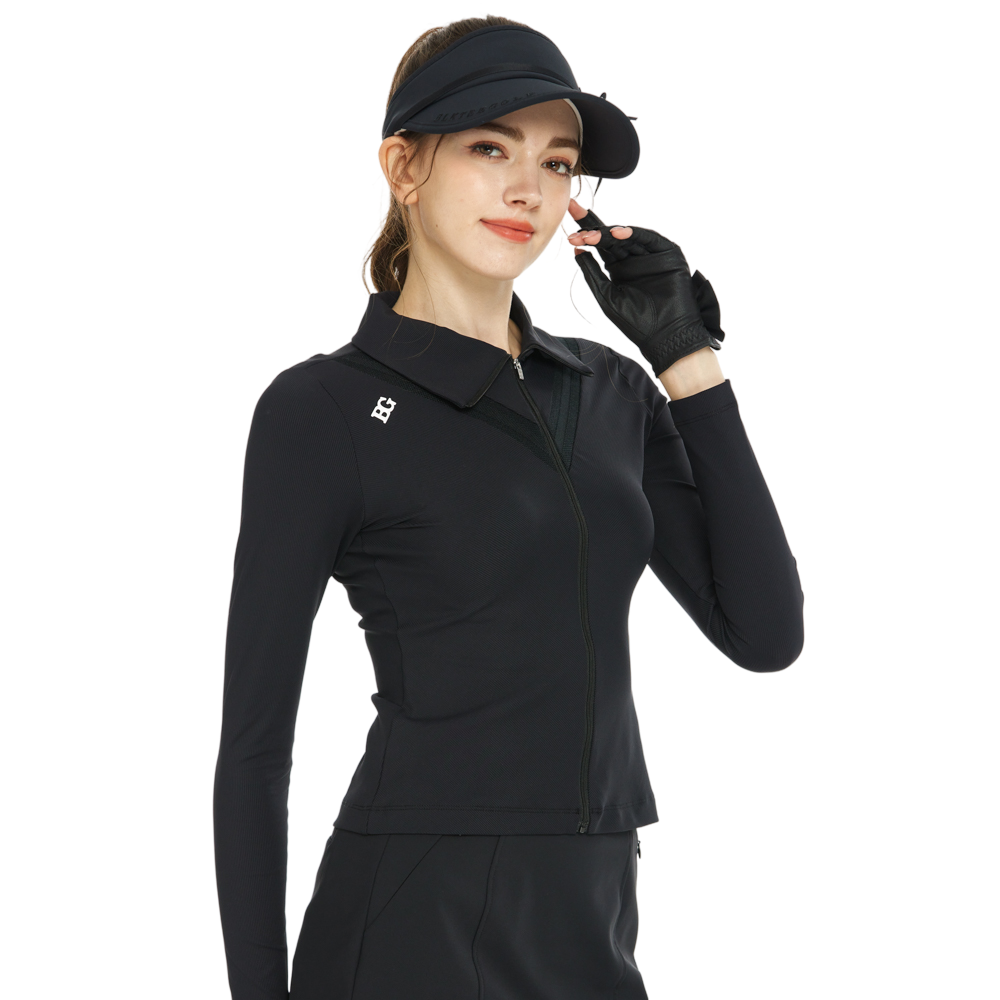 BLKTEE開襟長袖外套(黑)