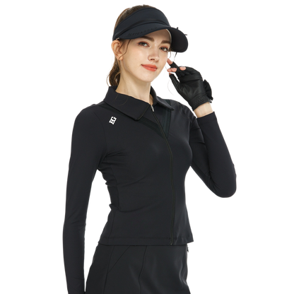 BLKTEE開襟長袖外套(黑)