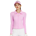 Cardigan long-sleeved jacket (rose red)