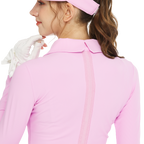 BLKTEE開襟長袖外套(玫紅)